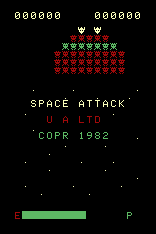 Space Attack title screen for Arcadia 2001